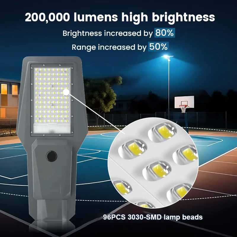 100w 200w 300w 400w 500w SMD Split LED Solar Street Light Waterproof IP65 IP67 Aluminum Outdoor Road Lamp with Remote Control