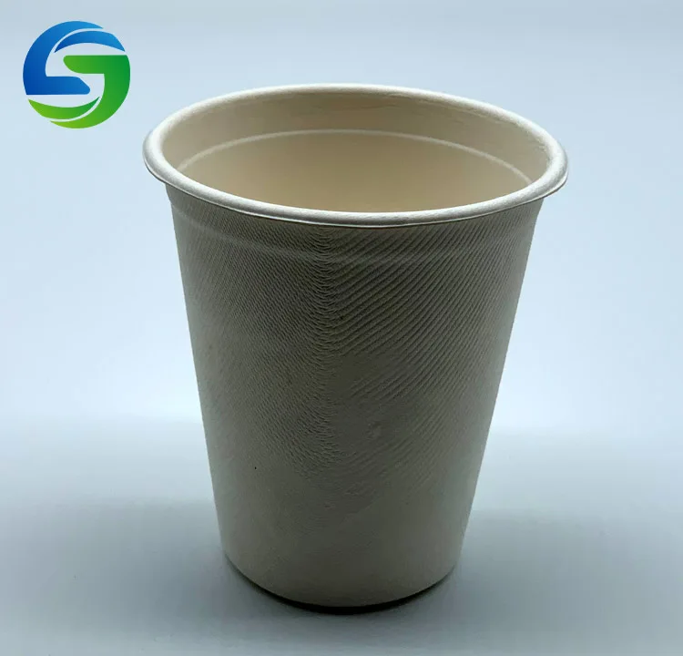 
Single Use Sugarcane Bagasse Coffee Cups With Logo And Different Types Available Customized 