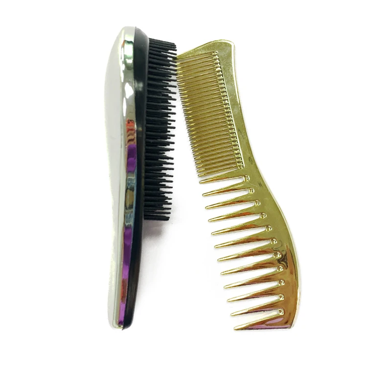 2020 Best Gold Detangle HairSet Hair Combs set with Detangling Hair Combs Dryer Cushion Massage Brush