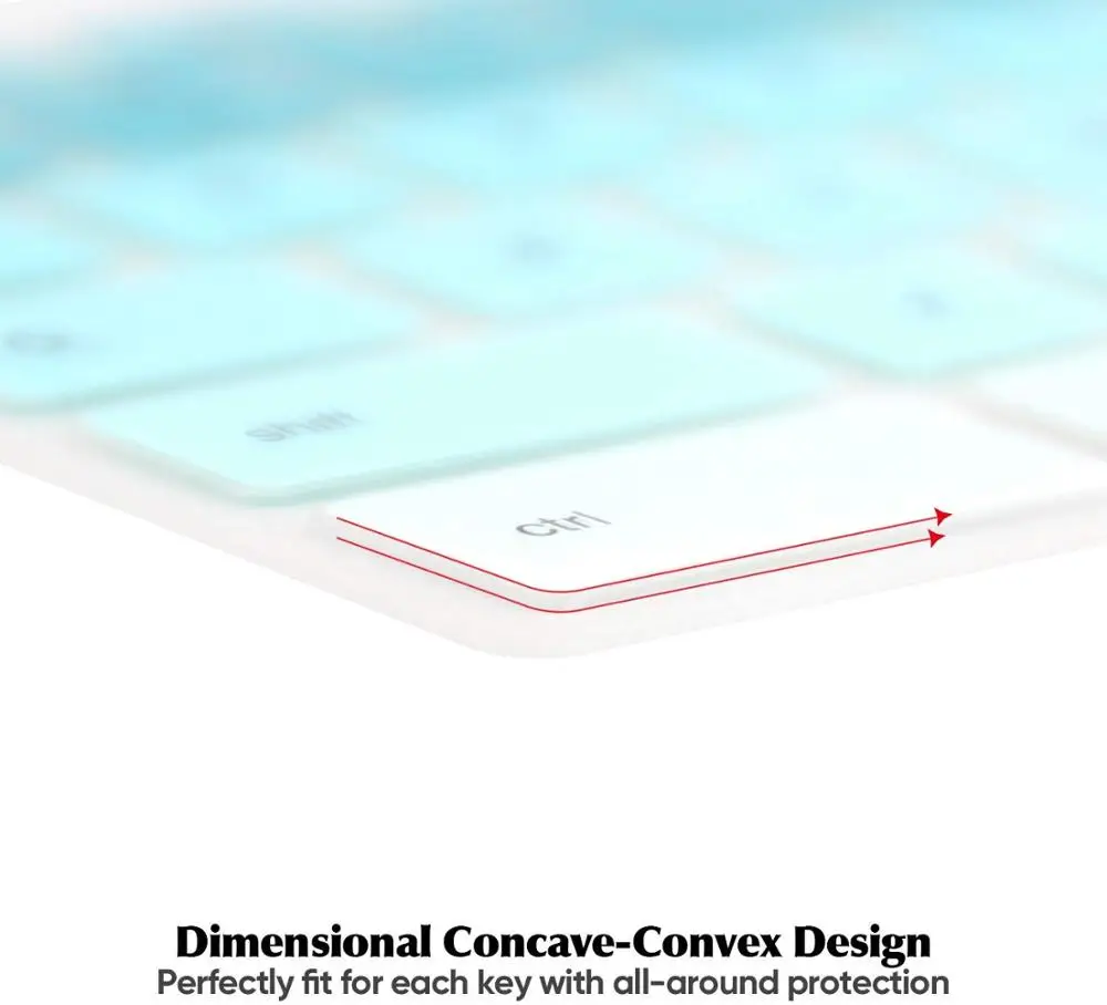 Customized language laptop keyboard cover soft silicone keyboard skin cover for macbook all models