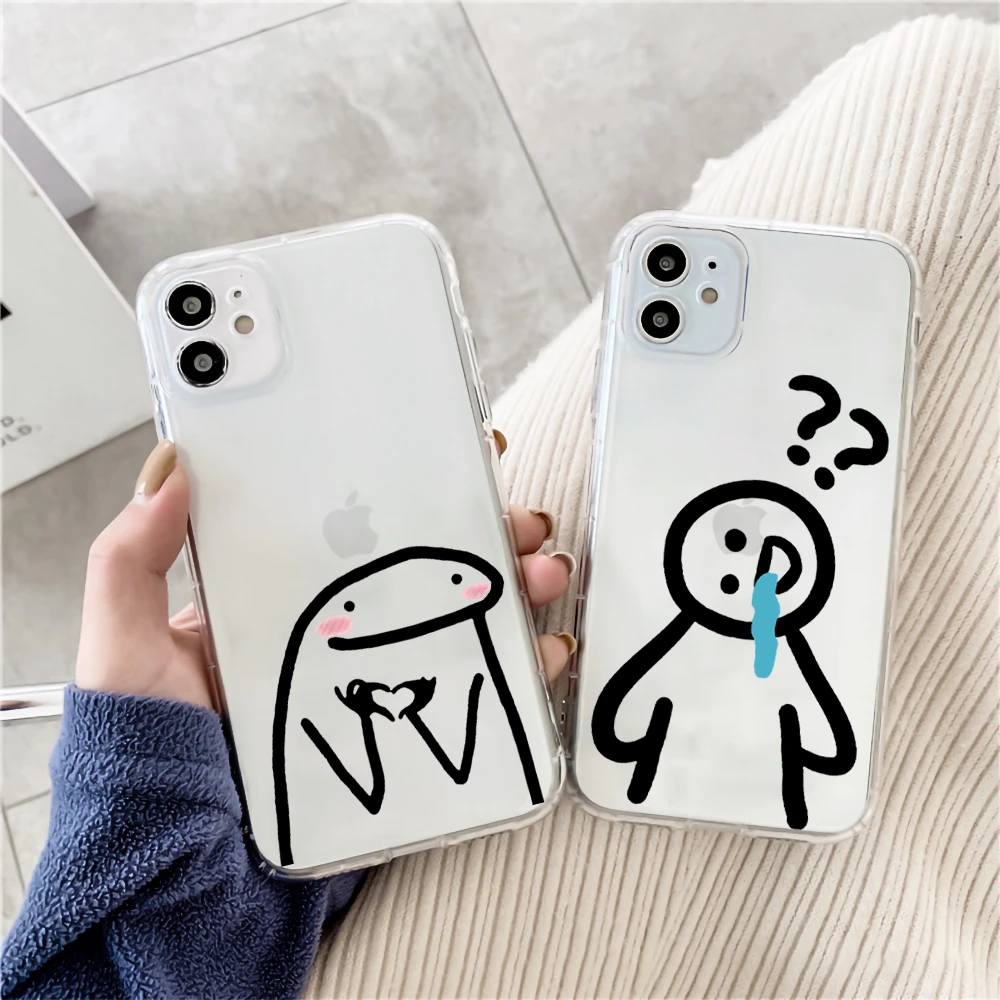 Love heart shit Clear TPU cell Phone Case For iPhone 14 pro max