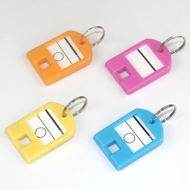 Number plate for keys Key Tags Blank keychain Plastic Keyrings Name Label Keychain Tag Plastic Keychains