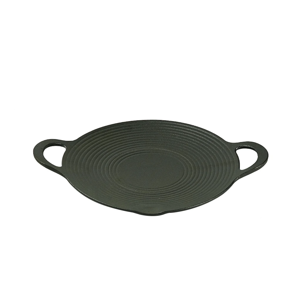 Kitchen Cooking Cookware Frying Pan Pre Seasoned Meat Roasting Griddle Steak Cast Iron Outdoor Bbq Grill Plate Pan