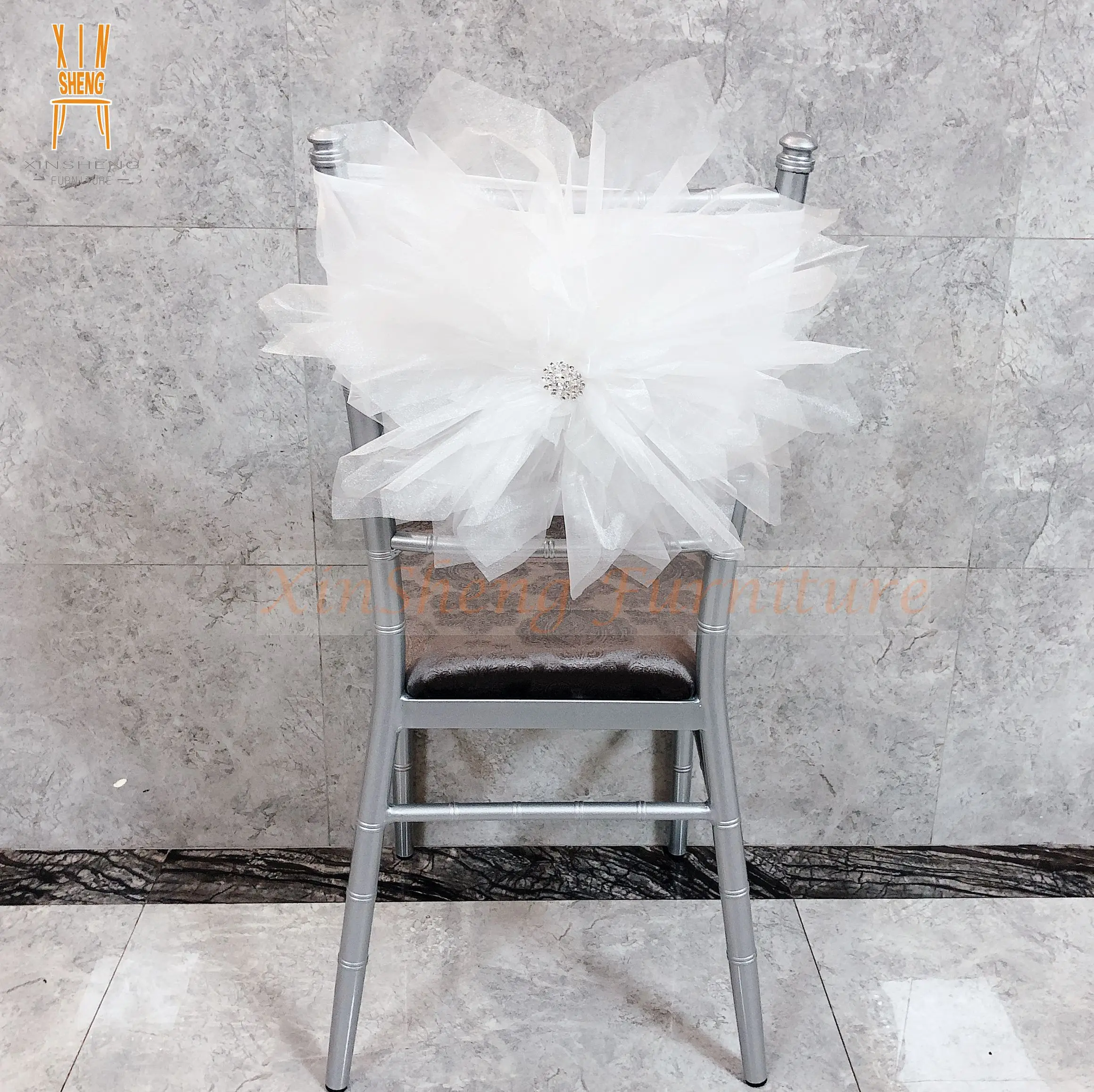 Wedding Decoration Customize Chiavari Chair Back Flower Sash