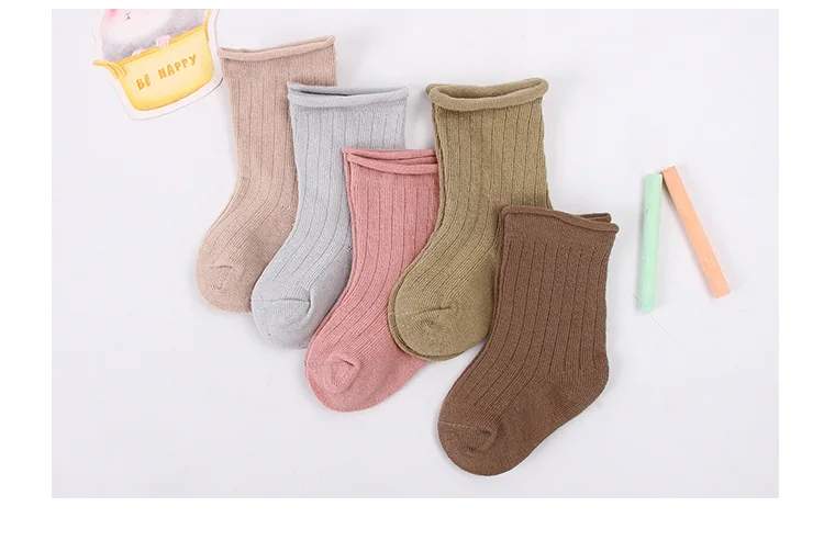 Лидер продаж, однотонные детские носки для мальчиков и девочек, хлопковые милые детские носки