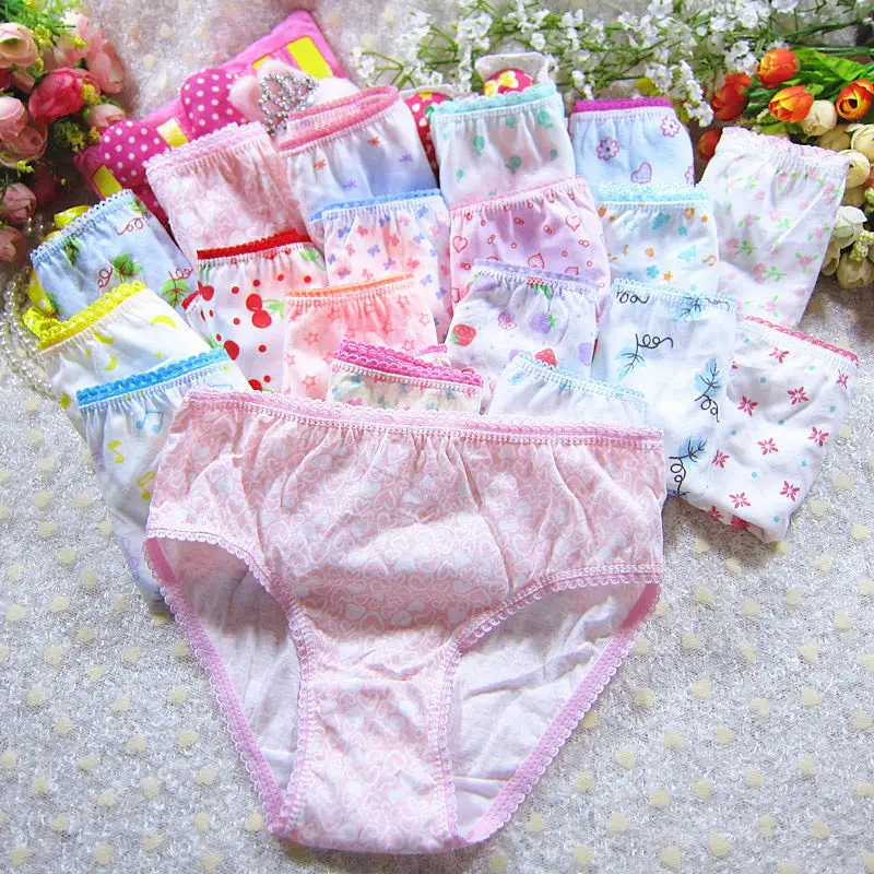 
girl children 100% cotton cute panty brief underwear 