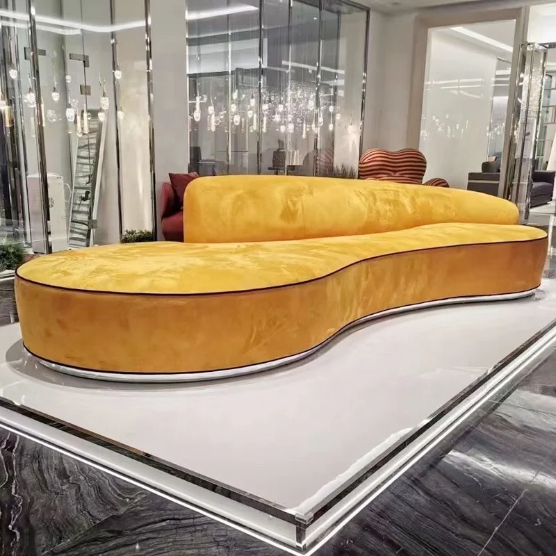 modern velvet fabric half round lobby sectional sofa lounge semi circle round couch sofa hotel lobby half round corner sofa