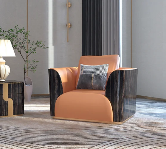 villa sofa set Wholesale elegant lounge home furniture modular full leather luxury living room simple sofa furniture set