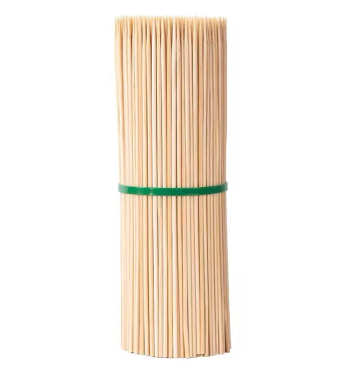Eco Friendly Biodegradable Round Kebab Bbq Bamboo Sticks Bamboo Skewer