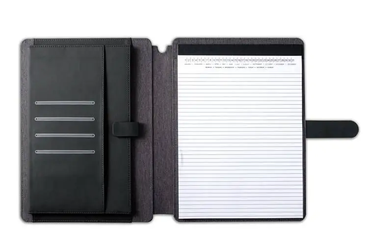 
Factory Supply Attractive Price Custom Leather Business Portfolio Folder 