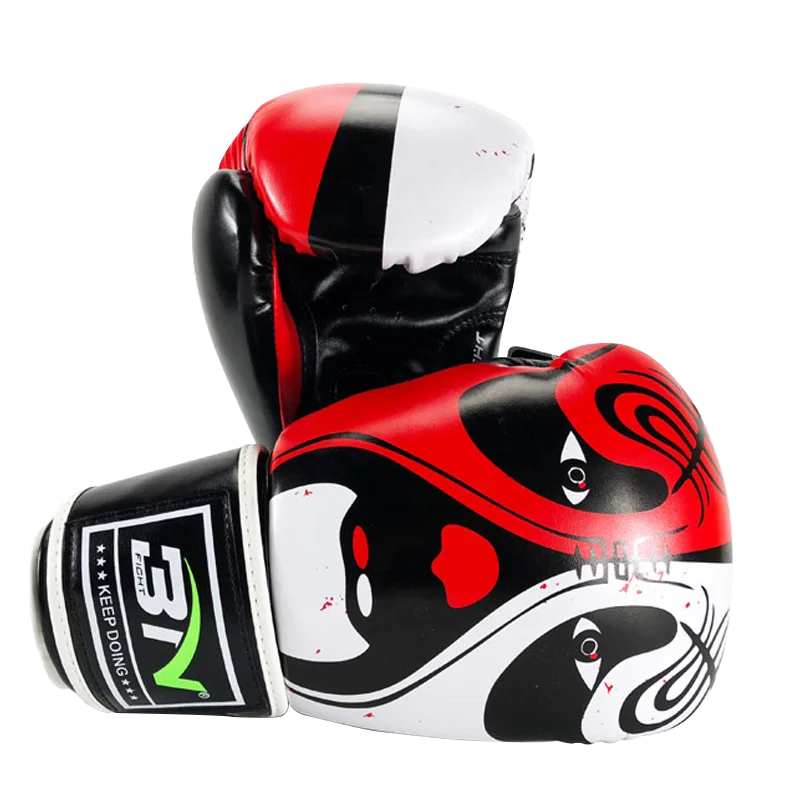 BN Beijing Opera Chinese Boxing Gloves Training Kick Boxing Gloves for Karate Muay Thai MMA Sparring Martial Art Boxing Gloves