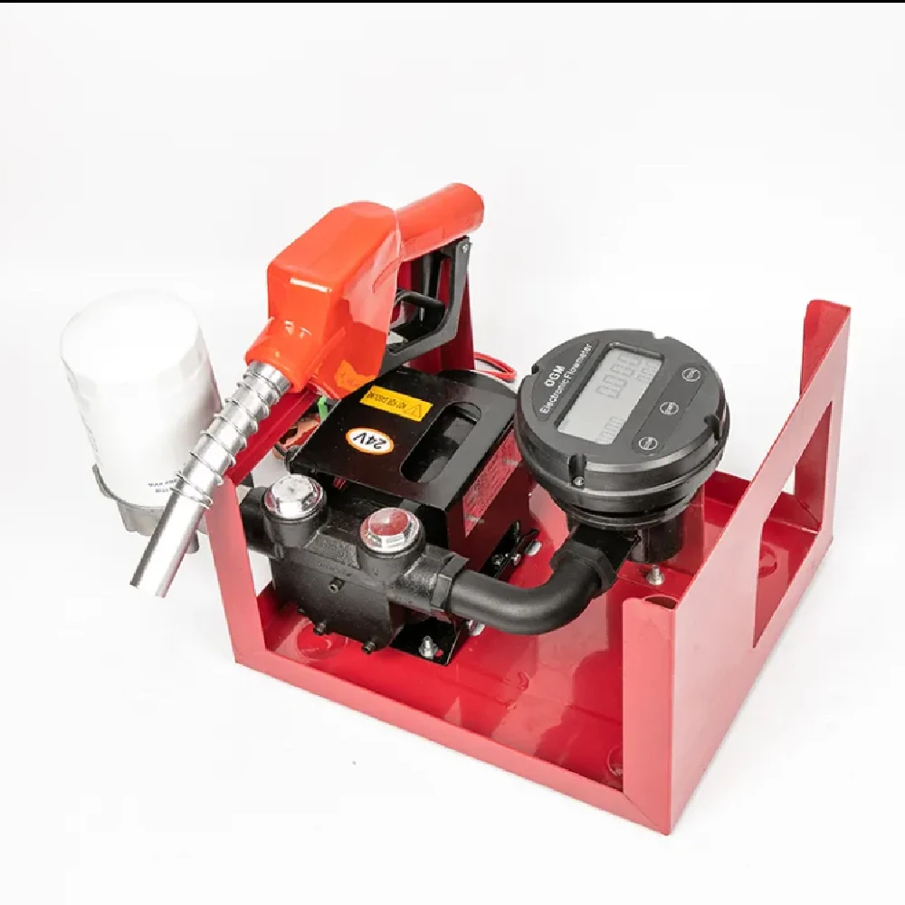 conveying pump assembly AC pump 110v/220v fuel diesel refueling electric conveying pump assembly with quantitative flow meter