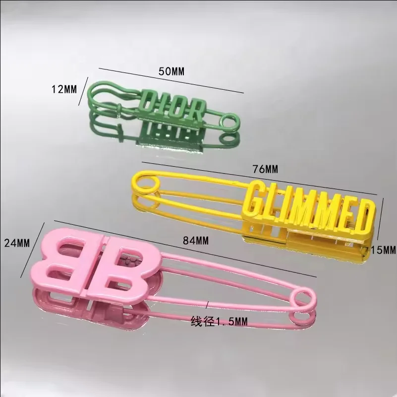 Wholesale pins small hard metal color pins safety pins for clothing decoration