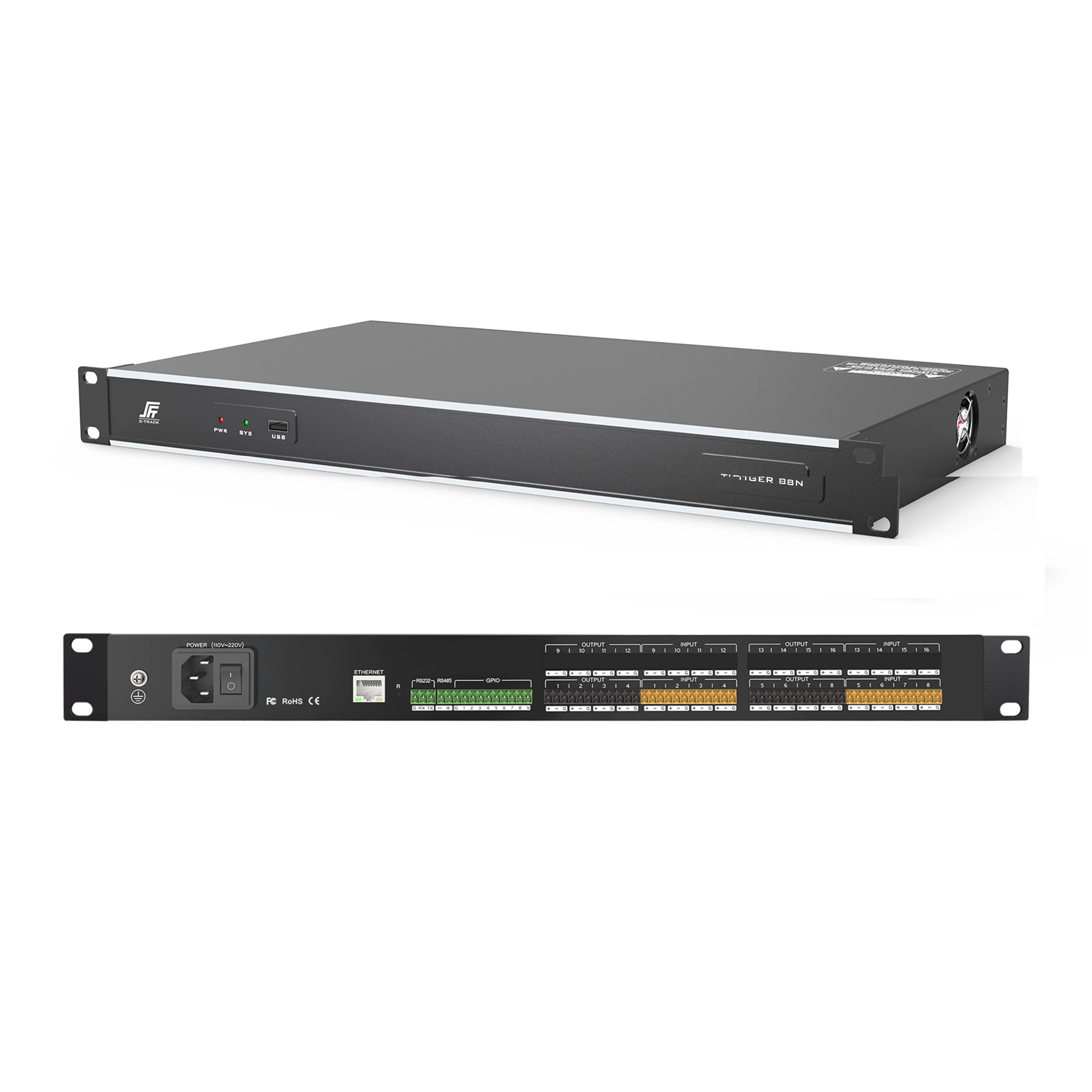 S-TRACK TIGER 88N Digital Audio Processor 8-in and 8-out 2022 Hot-Sale Product Built-in Dante Module Provides a High Bandwidth