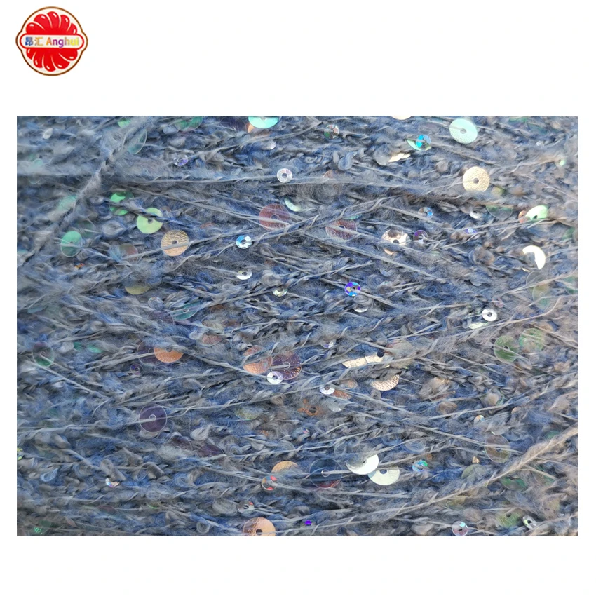 Wool 3MM+6MM sparkle Knitting Wool Acrylic Yarn With Sequins rope shiny yarn For Hand Knitting