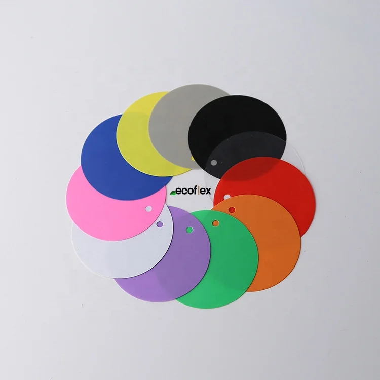 
 Оптовый запас, круглые пластиковые карты для магазина, индивидуальные подвесные бирки  