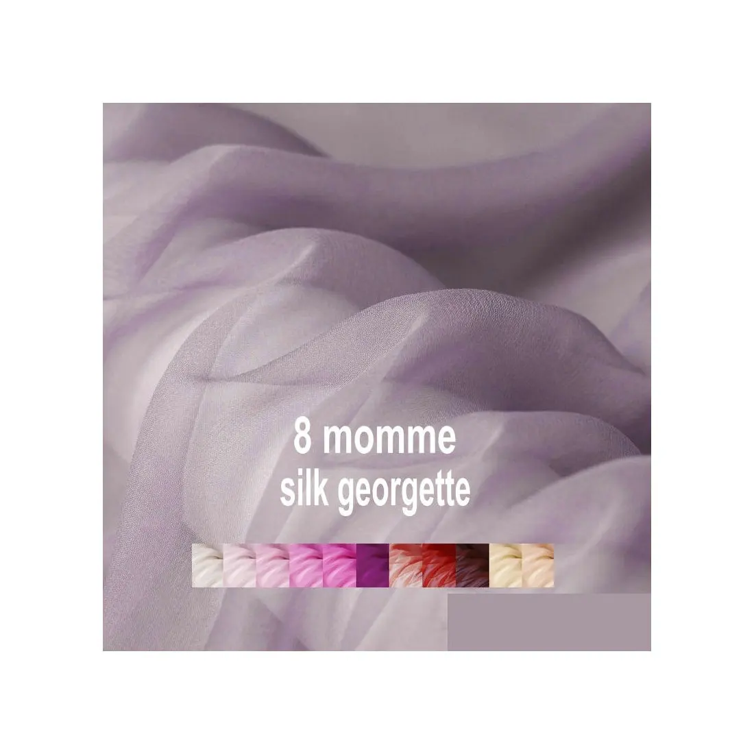 8 MM 44 colors  Wholesale Pure Silk Georgette fabric  use scarf dress Silk fabrics