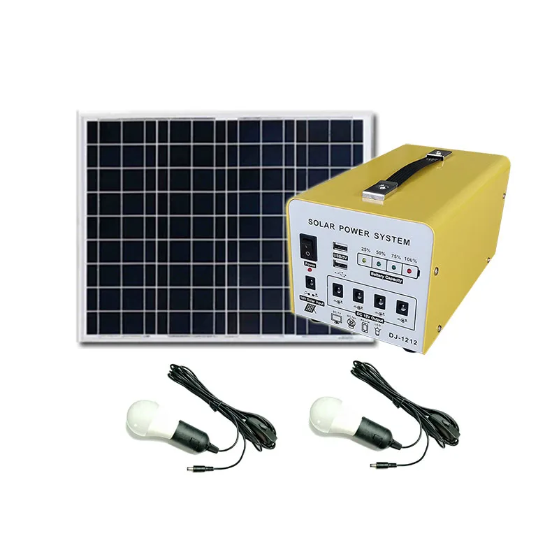 
2020 New Design Home Solar Energy System with solar Panel Led Bulbs Manufacturer supply Directly 10W 20W 