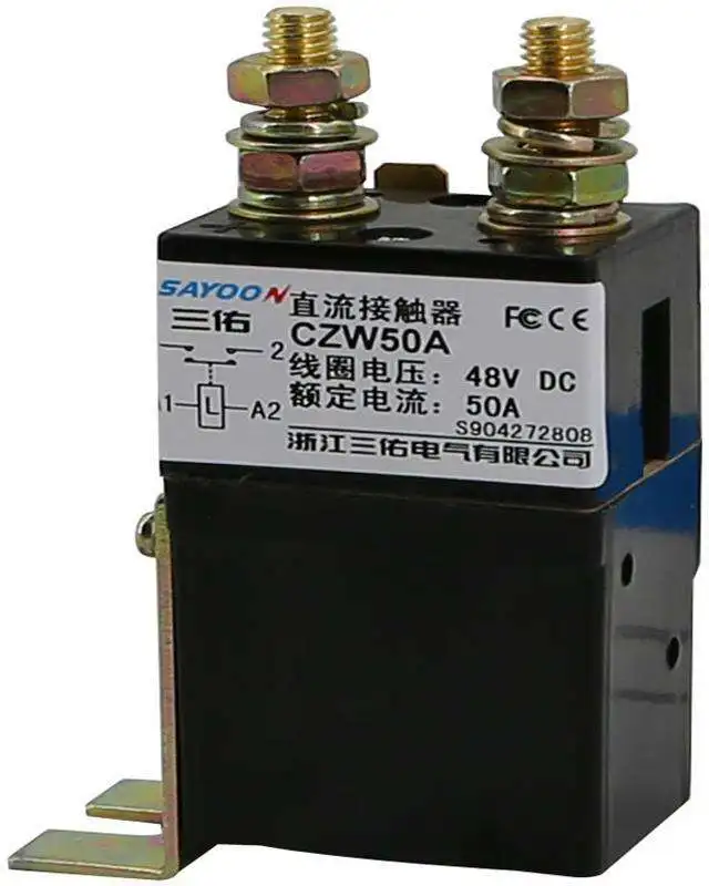 SAYOON SW60,CZW50A, ZJW50A 50A DC Contactor ,  DC Power Solenoid Contactor for Golf Carts, contactor