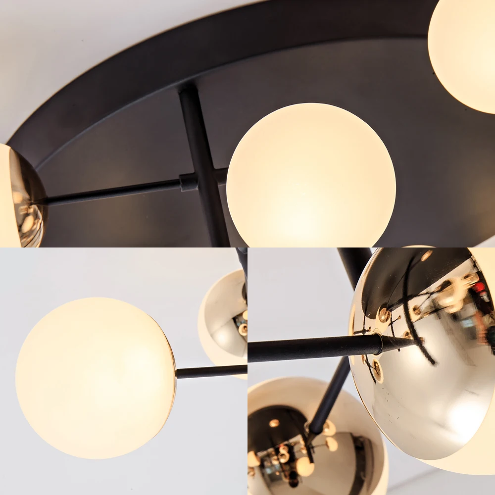 Modern Glass Ball Chandelier Lights Fixtures Home Chandelier Pendant Ceiling Lights