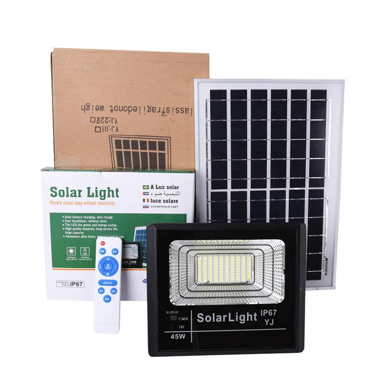 Ehome outdoor lighting ip67 waterproof cool white abs 25W 45W 65W 120W 200w  led solar street light