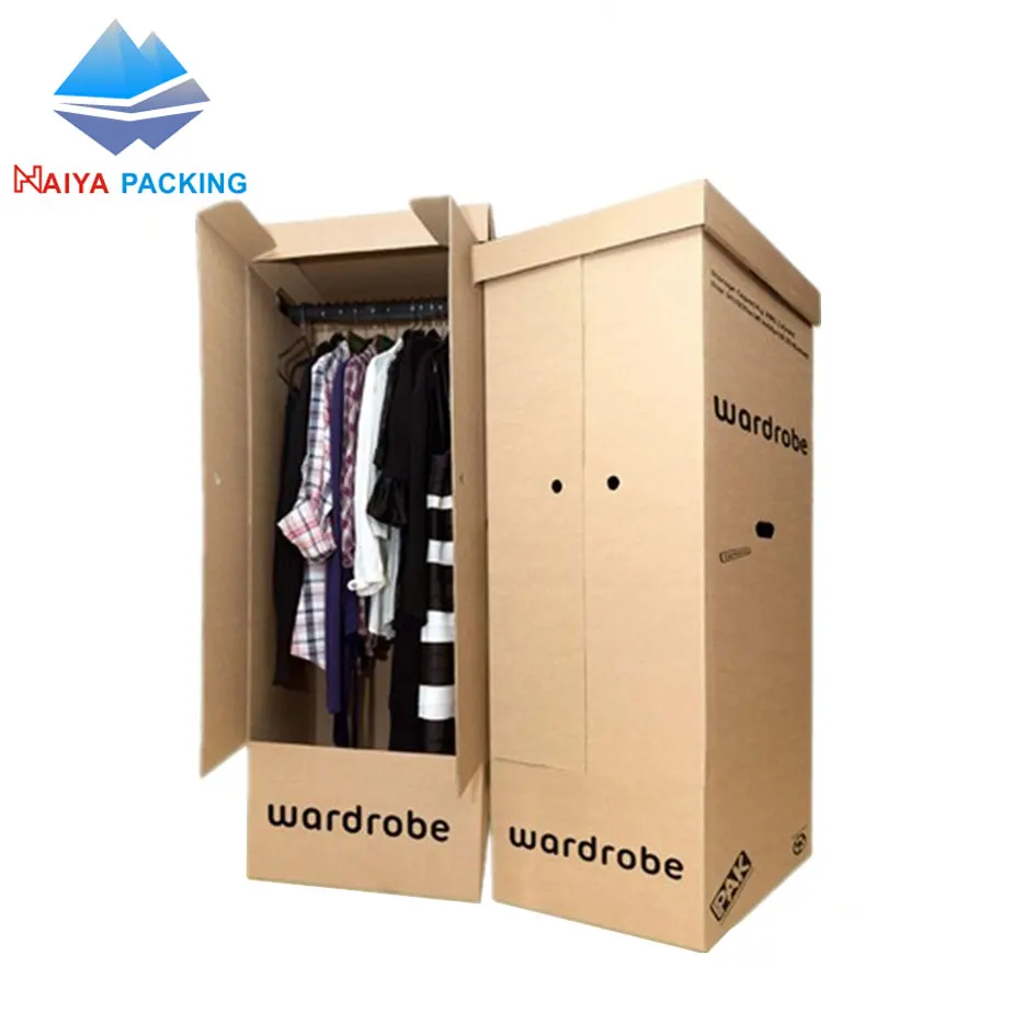 Fast Moving Boxes corrugated Cardboard storage big carton Wardrobes  box