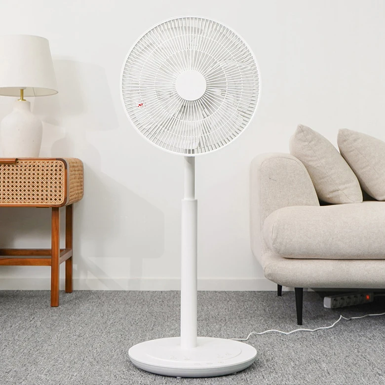 RUNAL Custom 14Inch High Speed Highend Medium 110 V 12 Volt 12Volt Ac Dc Converter Silent Bldc Automatic Collapsible Stand Fan