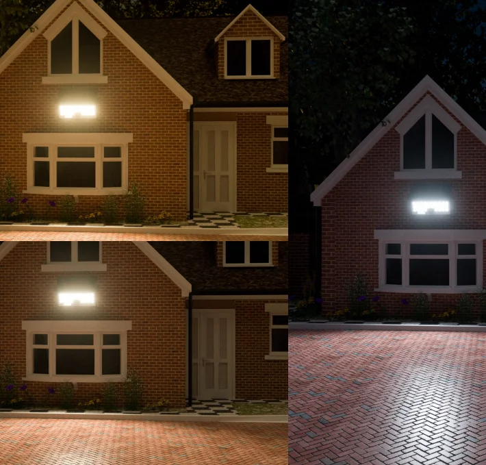 Outdoor Solar Powered Garden Lamp LED Solar Light 200W Waterproof Solar Wall lamp with motion sensor remote control for garden