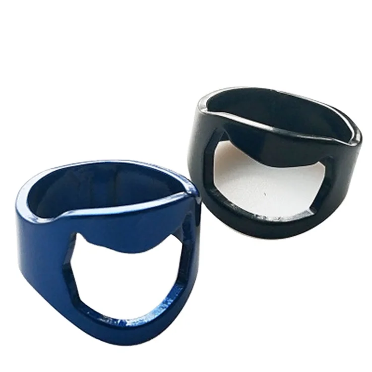 Laser Custom Logo Stainless Steel Ring Bottle Opener Ring Beer Starter Beer Bottle Opener