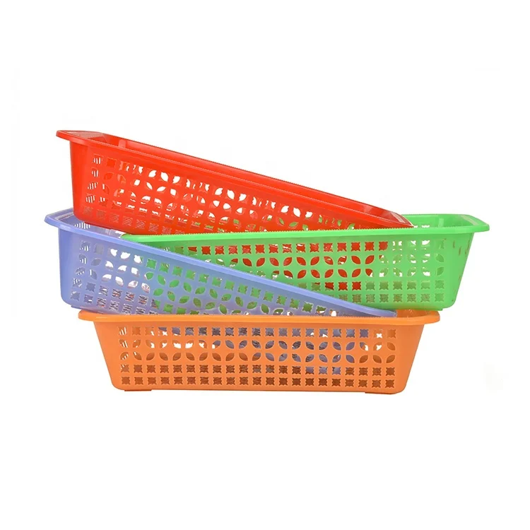 Hot Sell Rectangular Plastic Food Storage Kitchen Strainer with Holes