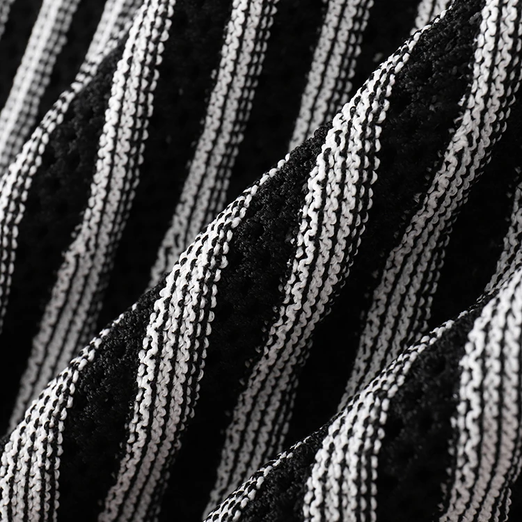 Knitwear manufacturer custom Summer black sleeveless knee length sexy women knit dresses