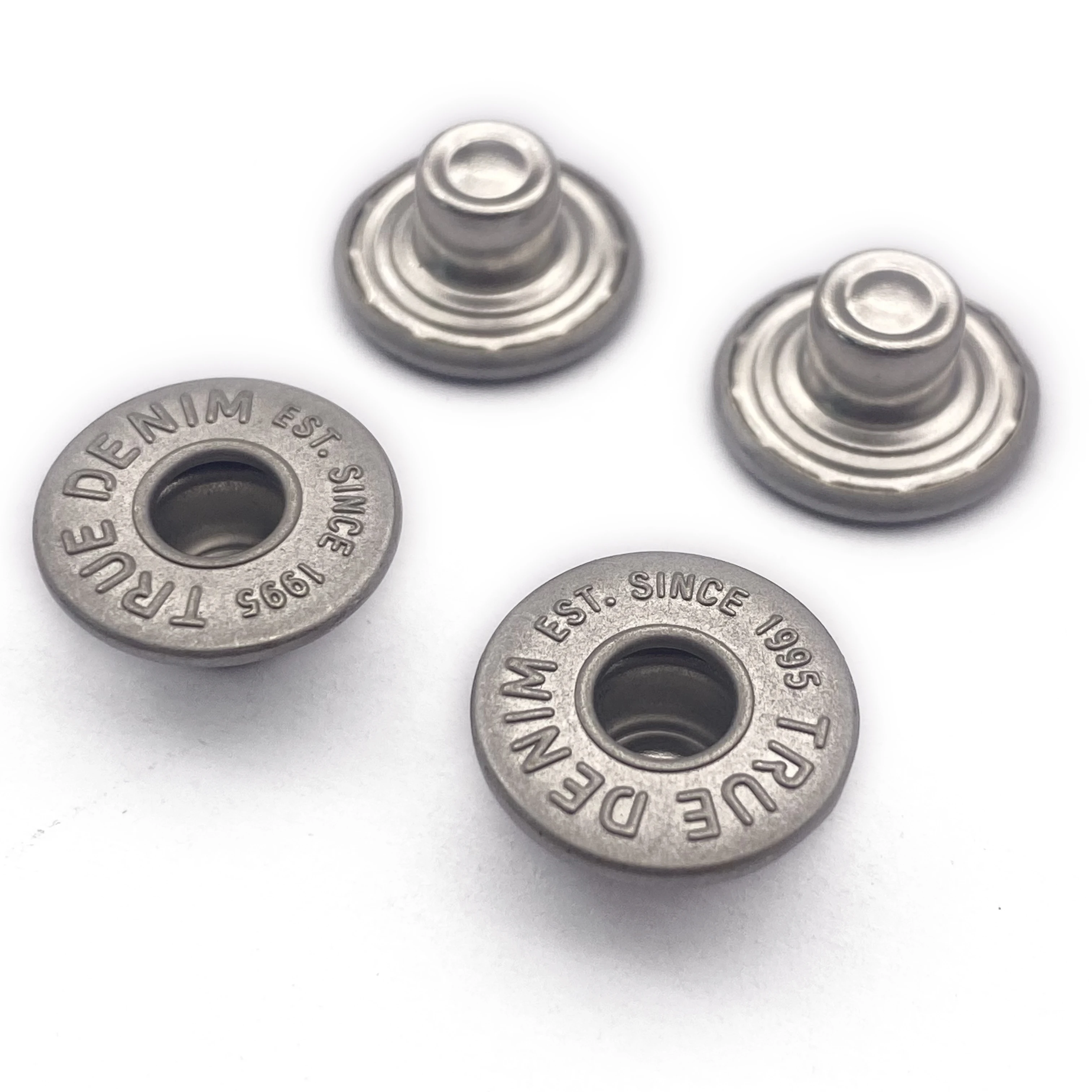 Silver New Branded Fashion Nail Metal Custom metal alloy Jeans Button Rivets For Jacket,jean,garment button