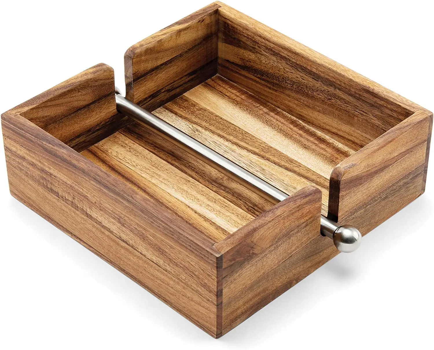 Dinning Utensil Custom Tables and Counter Tops Paper Napkin Holder Acacia Wood Napkin Holder