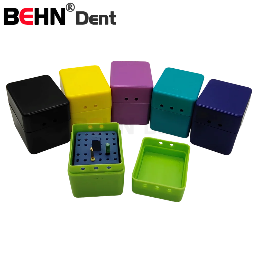 BEHN 36 Holes Endo Box Dental Diamond Burs Box Disinfection Box For Endo Files G.P Points Dental Scaling Tip Holder