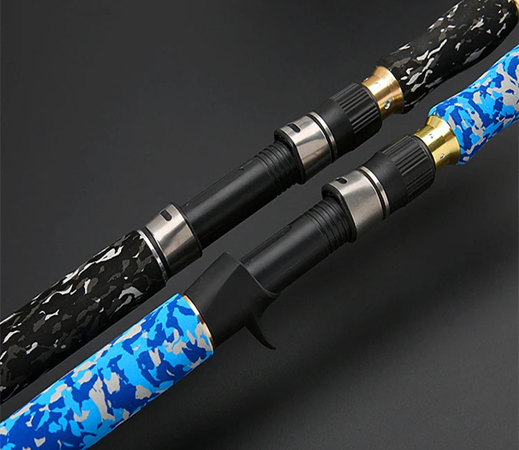 2.1M  2.28M  2.4M XH Power Fishing Pole 2 Sections Camouflage Graphite Carbon Carp Spinning Rods Sea Casting Fishing Rods