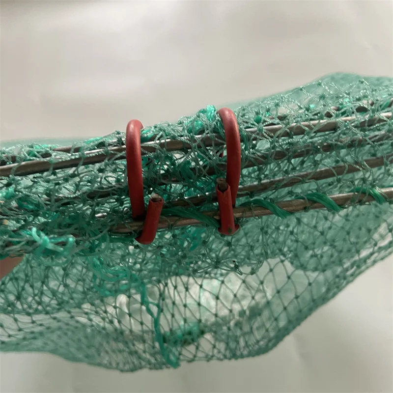 Greatwall Crab Cage Long Folding Fishing Bait Trap for Shrimp Eel HDPE & Nylon Material Square & Ring Pattern for Aquaculture