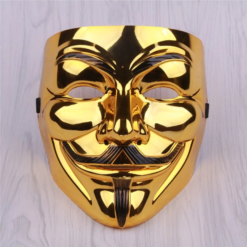 OEM custom High Quality Hot Sale V for Vendetta Hacker Costume Party Mask