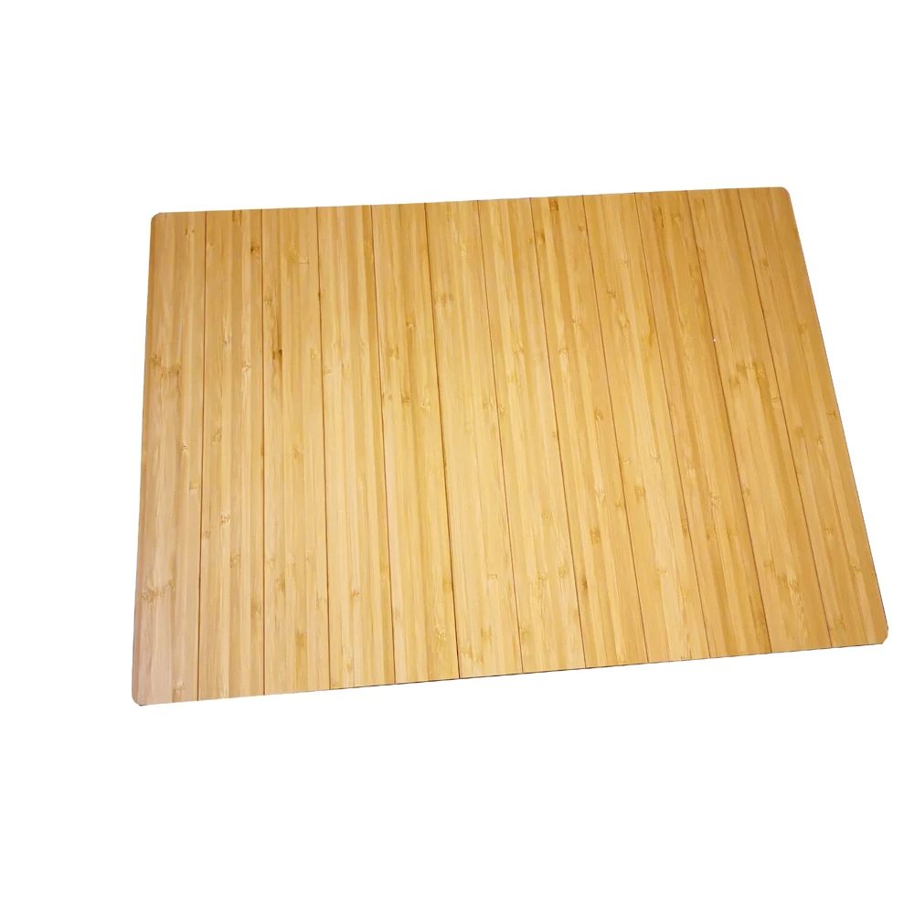 2022 Natural bamboo bath mat toilet shower mat