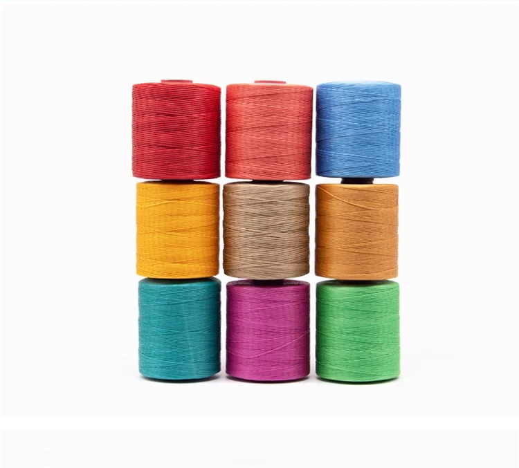 Китайский производитель, доступны плоские восковые нити 240 цветов, высокопрочная полиэфирная швейная нить