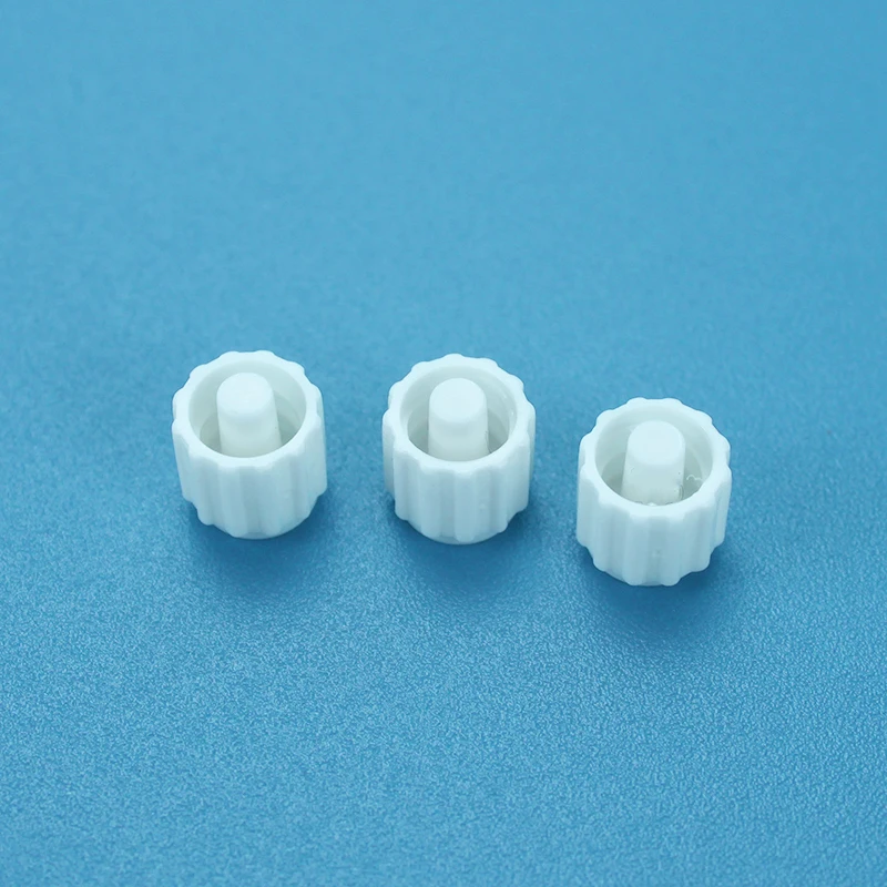 
Medical disposable blue and white luer lock cap 