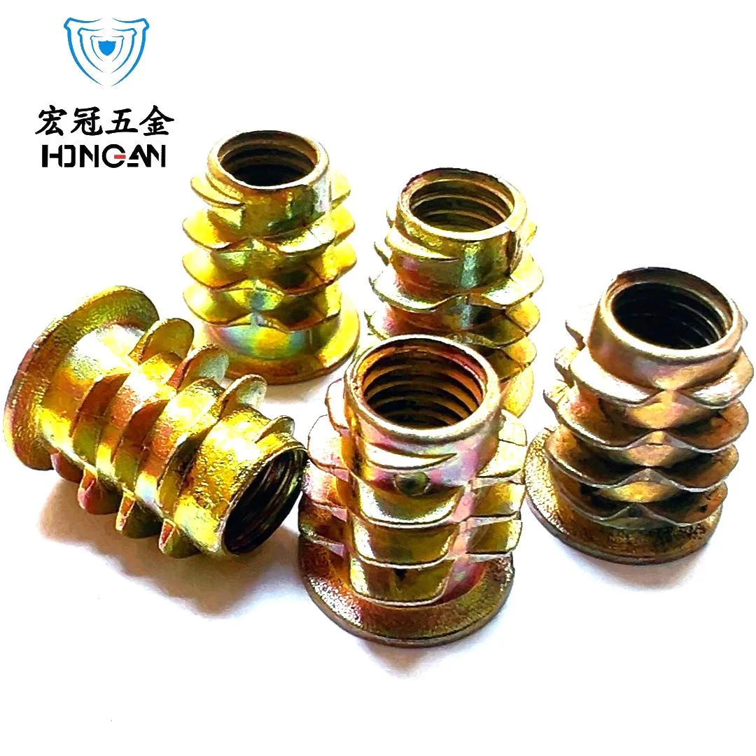 M6-M8 Countersunk Hexagonal Trapezoidal Nut for Kitchen Solid Wood Furniture Embedded Internal & External Teeth Nut