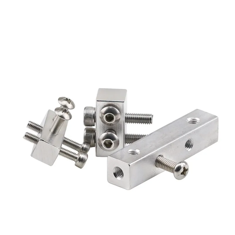 Customized Fixing Block Connection Nuts Acrylic Aluminum Alloy Connector Cube Hex Nut Six-Sided Square Cube Nut