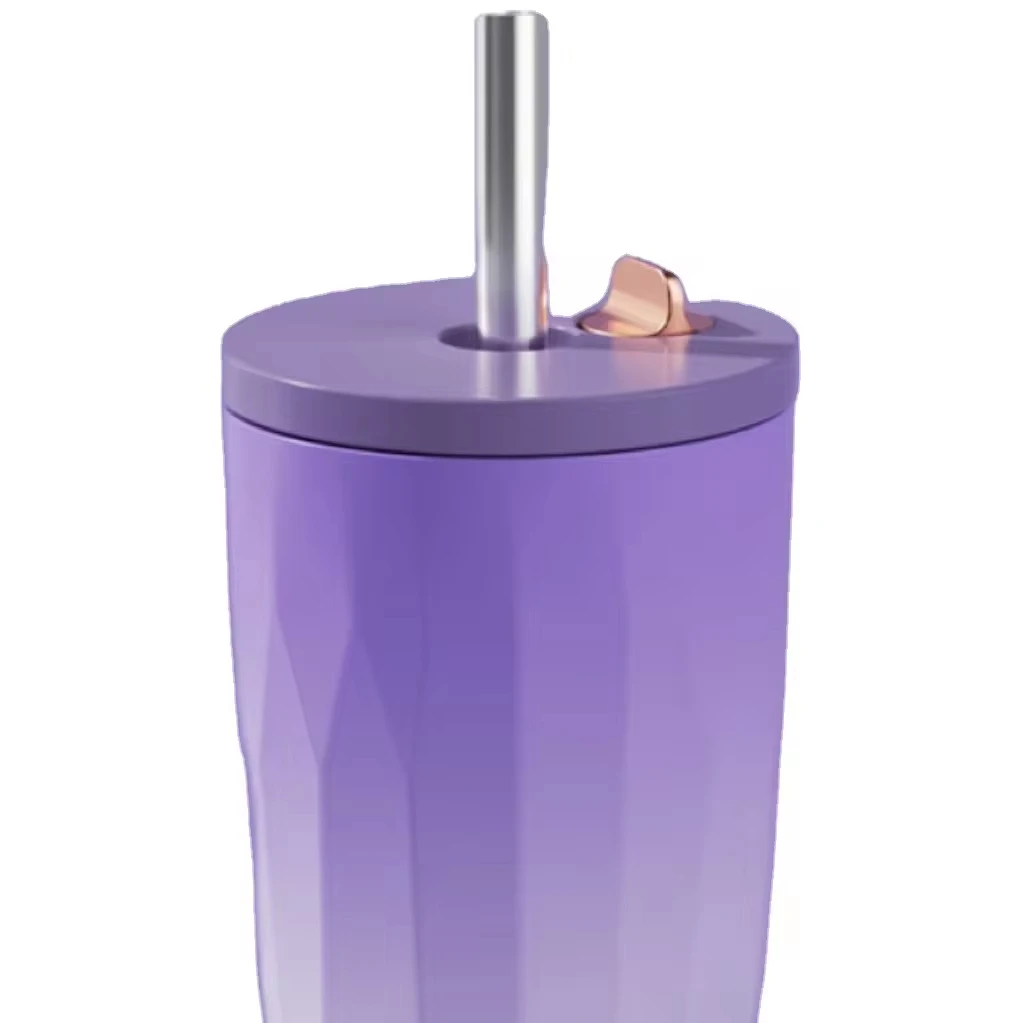 Wholesale Car cup With Retractable Straw Coffee Mug With Screw Lid Buckle