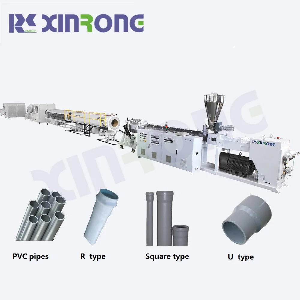 Xinrongplas high quality extrusion machinery pvc pipe manufacturing production machine