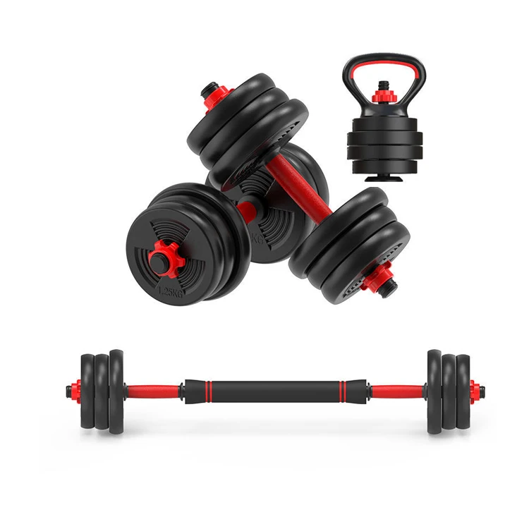 New 30kg 40kg Fitness Gym Equipment Dumbbell Weightlifting Training Kit Multifunctional 6 In 1 Kettlebell Barbell Dumbbell Set