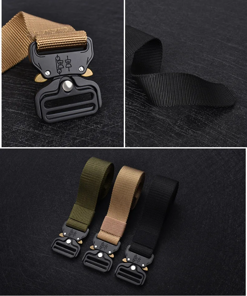 Man Tool Belts Camp War Army Heavy Duty Military Edc Customize Nylon Webbing Tactical Belt