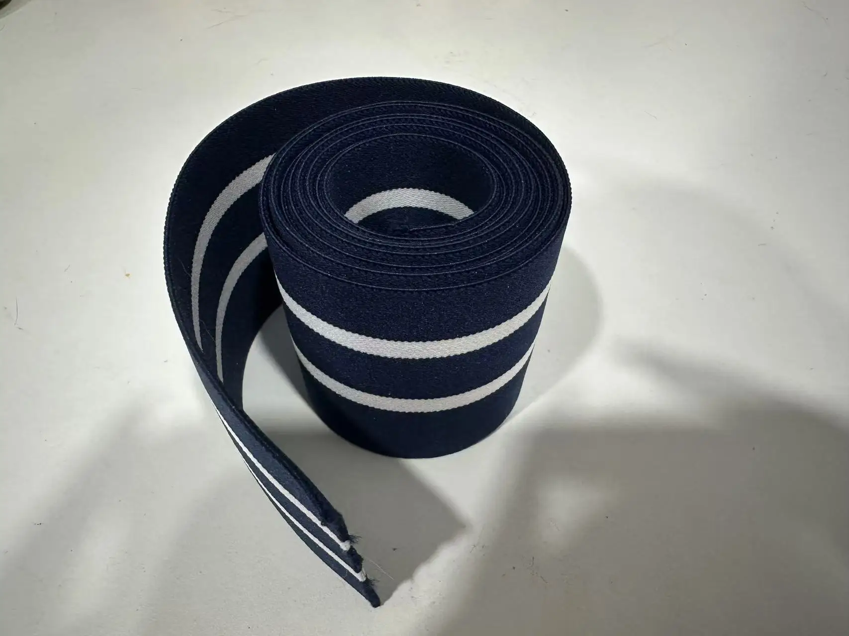 Customizable Navy Blue Jacquard Elastic Band Adjustable Webbing Personalized Strap