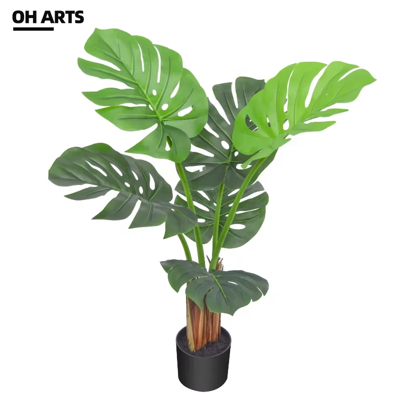 Best Quality Real Touch Artificial Monsteras Leaves Plants for Office or House Decoration