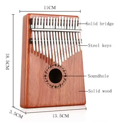 Diy kalimba Transparent 17 Keys Thumb Piano musical instrument Kalimba tuning hammer Finger