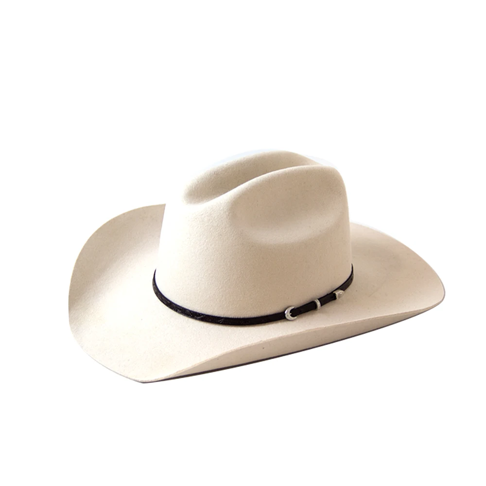 LiHua Wholesale Wool Felt cow boy western Brimmed Fedora Vintage Jazz Hat for Men and Women designer fashion Cowboy high quality